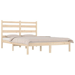 Avis Maison Chic Lit petit double - Cadre de lit,Structure du lit Contemporain pour chambre bois de pin massif 120x190 cm -MN80670