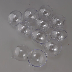 Avis 10pcs boule en plastique remplissable en plastique clair ornements artisanat de boîte de bonbons de Noël 5cm