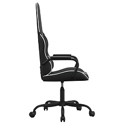 Acheter Maison Chic Chaise Gaming | Chaise de jeu de massage Ergonomique | Chaises de Bureau Blanc et noir Similicuir -GKD70174