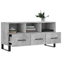 Acheter Maison Chic Meuble TV scandinave - Banc TV pour salon gris béton 102x36x50 cm bois d'ingénierie -MN46249