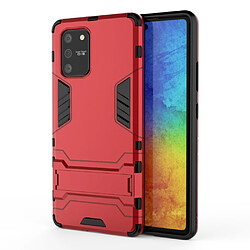 Coque en TPU hybride cool guard avec béquille rouge pour votre Samsung Galaxy A91/S10 Lite