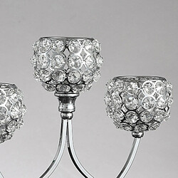 Acheter 3-bras Argent Cristal Bougeoir de Mariage Anniversaire À Manger Table Basse Décor Décoration de La Maison, la maison Chandelier Candélabres de Table