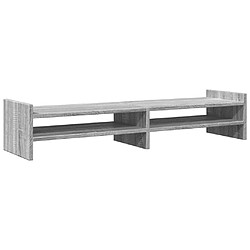 vidaXL Support de moniteur sonoma gris 100x27x20 cm bois d'ingénierie