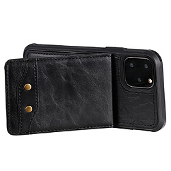 Acheter Wewoo Coque Pour iPhone 11 Pro Vertical Portefeuille Flip Antichoc Arrière Etui de Protection avec Porte & Slots Cartes & Lanière & Cadres Photos Noir