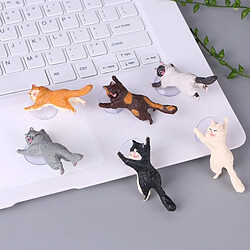 Avis Wewoo Support à smartphone pour chat mignon60 PCS Sucker Design Marron orange