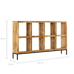 Helloshop26 Buffet bahut armoire console meuble de rangement 160 cm bois de manguier massif 4402262 pas cher