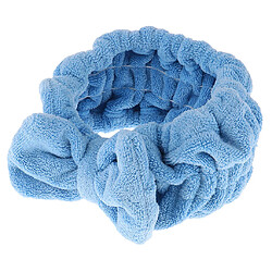 Avis Doux bowknot maquillage bain de douche cosmétiques spa élastique bande de cheveux bandeau bleu