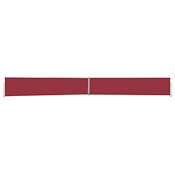 Maison Chic Auvent latéral rétractable de balcon | Store extérieur | Auvent solaire de patio 140x1200 cm Rouge -GKD12808