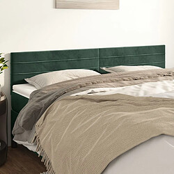 vidaXL Têtes de lit 2 pcs Vert foncé 100x5x78/88 cm Velours