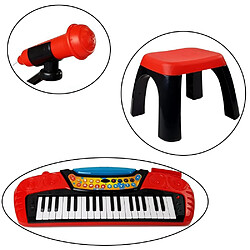 Avis Lean Toys PIMI Piano électronique enfants 37 touches avec mélodies micro tabouret Rouge