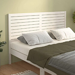 vidaXL Tête de lit Blanc 126x4x100 cm Bois massif de pin