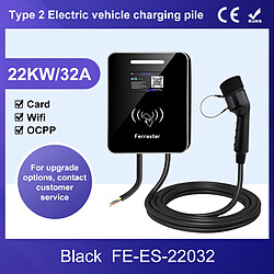 Chargeur EV Voiture Électronique 7KW avec Écran Digital et Wifi+OCPP+Bluetooth FERRASTAR-Noir