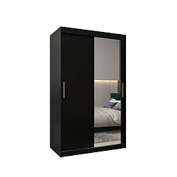 Abiks Meble Armoire TOKYO 2 à portes coulissantes 200/120/62 2 portes (noir/noir)