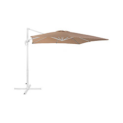 Beliani Parasol de jardin carré 250 x 250 cm beige sable MONZA