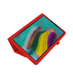 Avis Etui en PU texture litchi avec support rouge pour votre Samsung Galaxy Tab S5e SM-T720