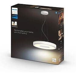 Philips Hue White Ambiance BEING Suspension 1x39W - Blanc (télécommande incluse), Compatible bluetooth, fonctionne avec Alexa