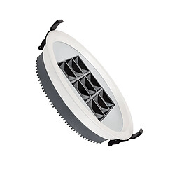 Avis Ledkia Downlight LED 30W Rond AERO UGR13 Coupe Ø 200 mm Blanc chaud 3000K