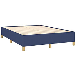 Acheter Maison Chic Lit adulte - Lit simple Cadre de lit,Structure du lit Contemporain Bleu 140 x 200 cm Tissu -MN31610