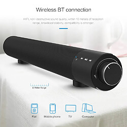 Universal Bluetooth sans fil Bluetooth Soundbar Stéréo Basse HiFi Haut-parleur TV Home Theater TV Barre de son avec haut-parleurs portables (Noir) pas cher