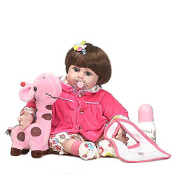 Acheter Universal 55 cm 22 pouces Silicone Reborn Baby Simulation Doll Tout Nourst-Lif-Lif-Lifkelike Girl