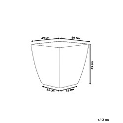 Avis Beliani Cache-pot argenté 50 x 50 cm ASTRAS