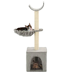 Arbre à chat avec griffoirs,niche pour chat en sisal 105 cm Gris -MN15696