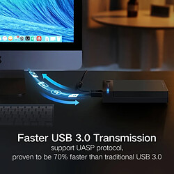 Acheter Wewoo Boîtier disque dur US222 HDD Enclosure 2.5 / 3.5 pouces SATA vers USB 3.0 SSD Adaptateur externe, Support UASP Protocol