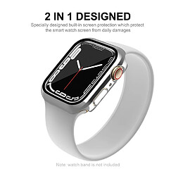 Coque en TPU ENKAY 9H électroplaqué, argent pour votre Apple Watch Series 7 45mm