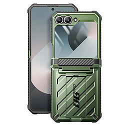 Supcase Coque Intégrale pour Samsung Galaxy Z Flip 6 Antichoc Béquille Support Vert Foncé