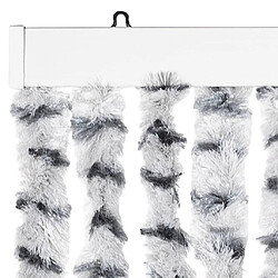 Avis vidaXL Rideau anti-mouches gris clair et gris foncé 100x200cm chenille