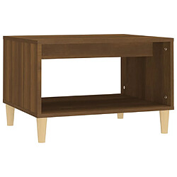 vidaXL Table basse Chêne marron 60x50x40 cm Bois d'ingénierie