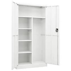 Acheter vidaXL Armoire à casiers Blanc 90x40x180 cm Acier