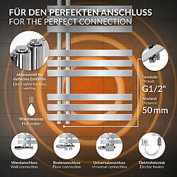 Acheter LuxeBath Iron EM Radiator Radiateur sèche-serviettes Radiateur de salle de bain chromé 50