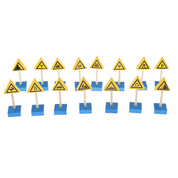 32pcs Jouet Panneau de Signalisation en Bois Jeu éducatif Préscolaire pour Cadeau D'anniversaire de Garçon