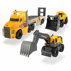 Avis Dickie Toys DICKIE - Camion volvo 70cm a roues libres + 2 véhicules de chantier.