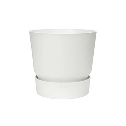 ELHO Pot de fleurs rond Greenville 25 - Extérieur - Ø 24,48 x H 23,31 cm - Blanc