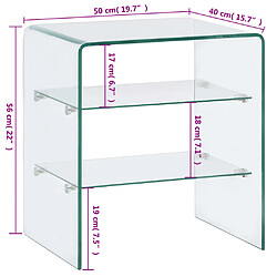 Acheter vidaXL Table basse 50x40x56 cm Verre trempé