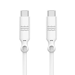 BIGBEN Câble synchro et charge USB Type-C/C Blanc 3A 1.2m Just green