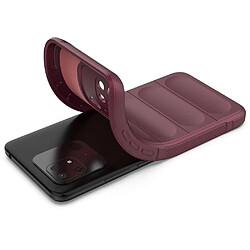 Acheter Htdmobiles Coque pour Xiaomi Redmi 10C / Poco C40 - housse etui silicone gel fine + verre trempe - ROUGE BORDEAUX