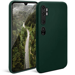 Moozy Minimalist Series Coque en silicone pour Xiaomi Mi Note 10, Xiaomi Mi Note 10 Pro, Vert minuit – Finition mate fine et souple en TPU