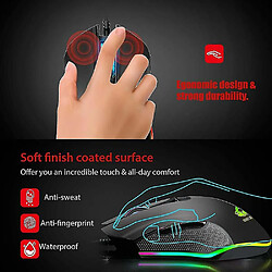 Universal RVB Backlight LED Gaming Mouse USB Terre pas cher