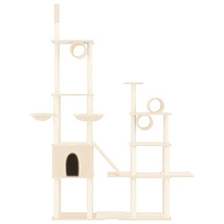 Avis Arbre à chat avec griffoirs,niche pour chat en sisal Crème 279 cm -MN30835