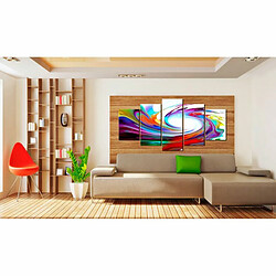 Paris Prix Tableau Imprimé Rainbow Swirl 100 x 200 cm