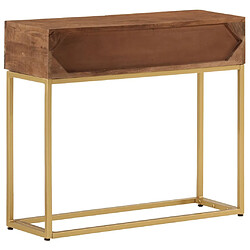 Maison Chic Table console | Meuble d'entrée | Table d'appoint 90x30x76 cm bois massif de manguier et fer -GKD74749 pas cher