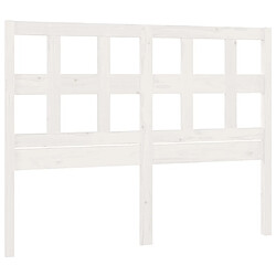 vidaXL Tête de lit Blanc 145,5x4x100 cm Bois massif de pin