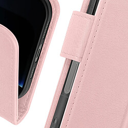 Avis Avizar Étui pour iPhone 16 Pro Clapet Portefeuille et Support Vidéo Rose Champagne