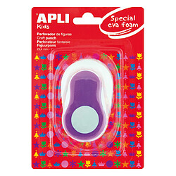 Apli Perfo Cercle - 25,4 mm - Papier, Carton, EVA - Jusqu'à 2 mm - Dépôt Restes - Blanc