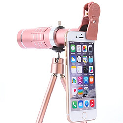 Acheter Wewoo Objectif téléobjectif universel avec zoom 18X avec monture de trépied et clip de téléphone portable, pour iPhone, Galaxy, Huawei, Xiaomi, LG, HTC et autres téléphones intelligents (Argent)