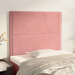 vidaXL Têtes de lit 2 pcs Rose 100x5x78/88 cm Velours