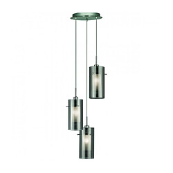 Searchlight Suspension 3 ampoules Duo2 en chrome et verre